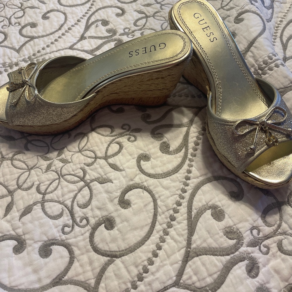 Guess gold wedges